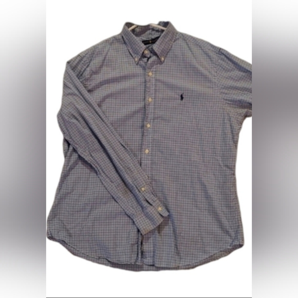 Mens Ralph Lauren plaid cotton button up - size XL - Picture 2 of 7